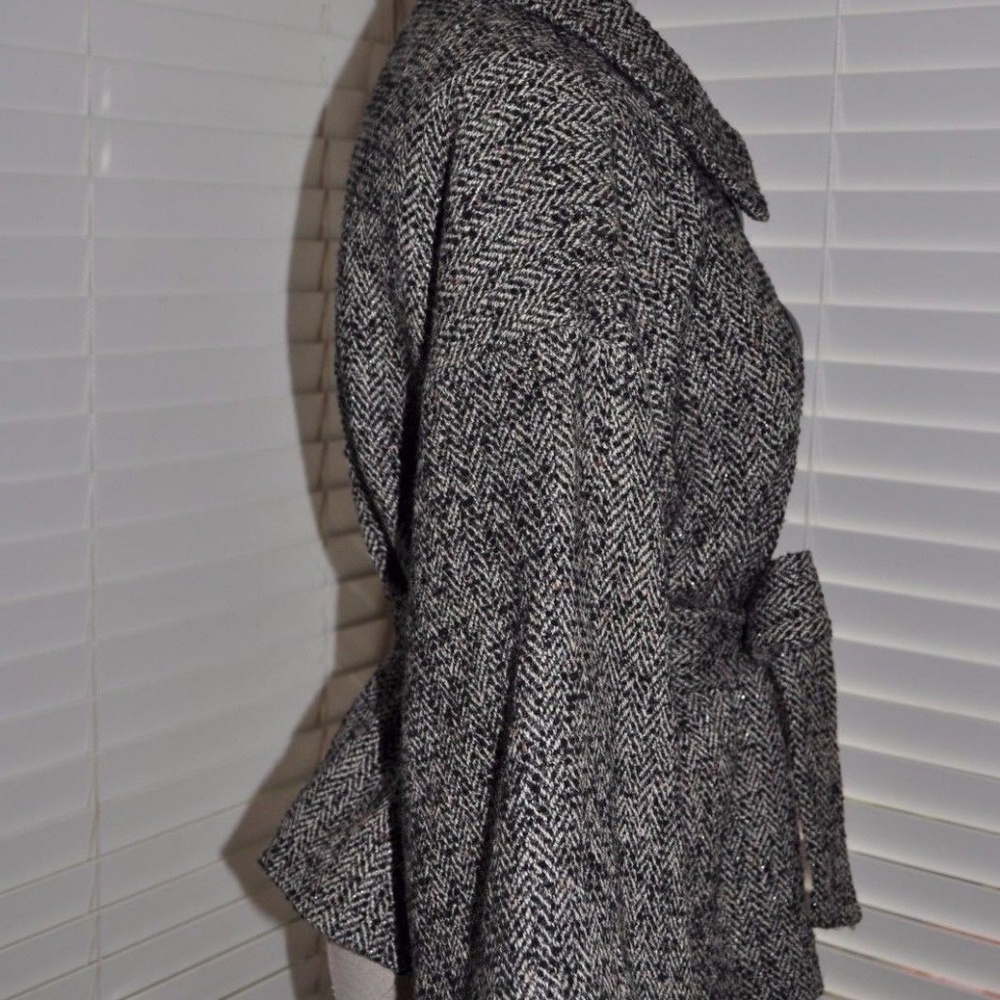 Nordstrom CLASSIQUES ENTIER Herringbone Tweed Coat - Picture 5 of 8